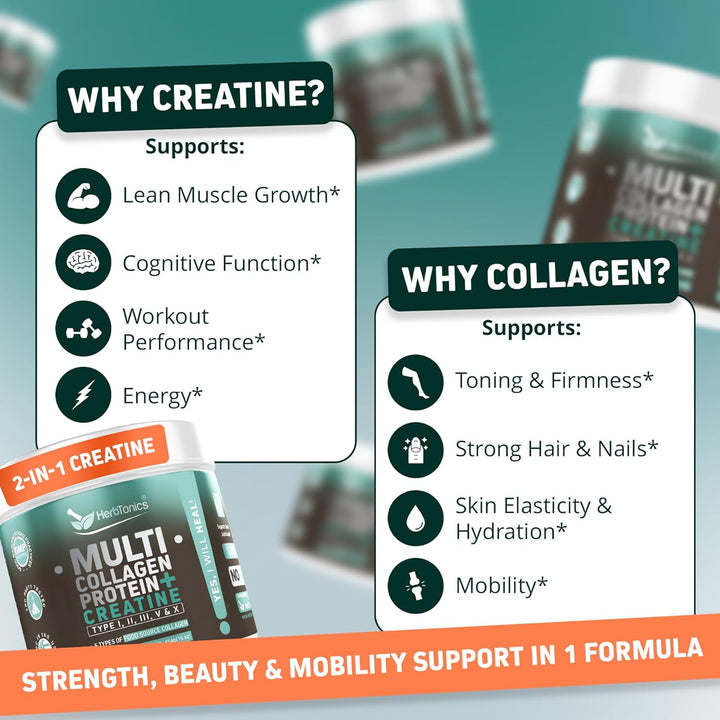 CREATINE MONOHYDRATE + MULTI COLLAGEN PROTEIN