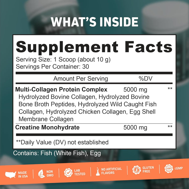 CREATINE MONOHYDRATE + MULTI COLLAGEN PROTEIN