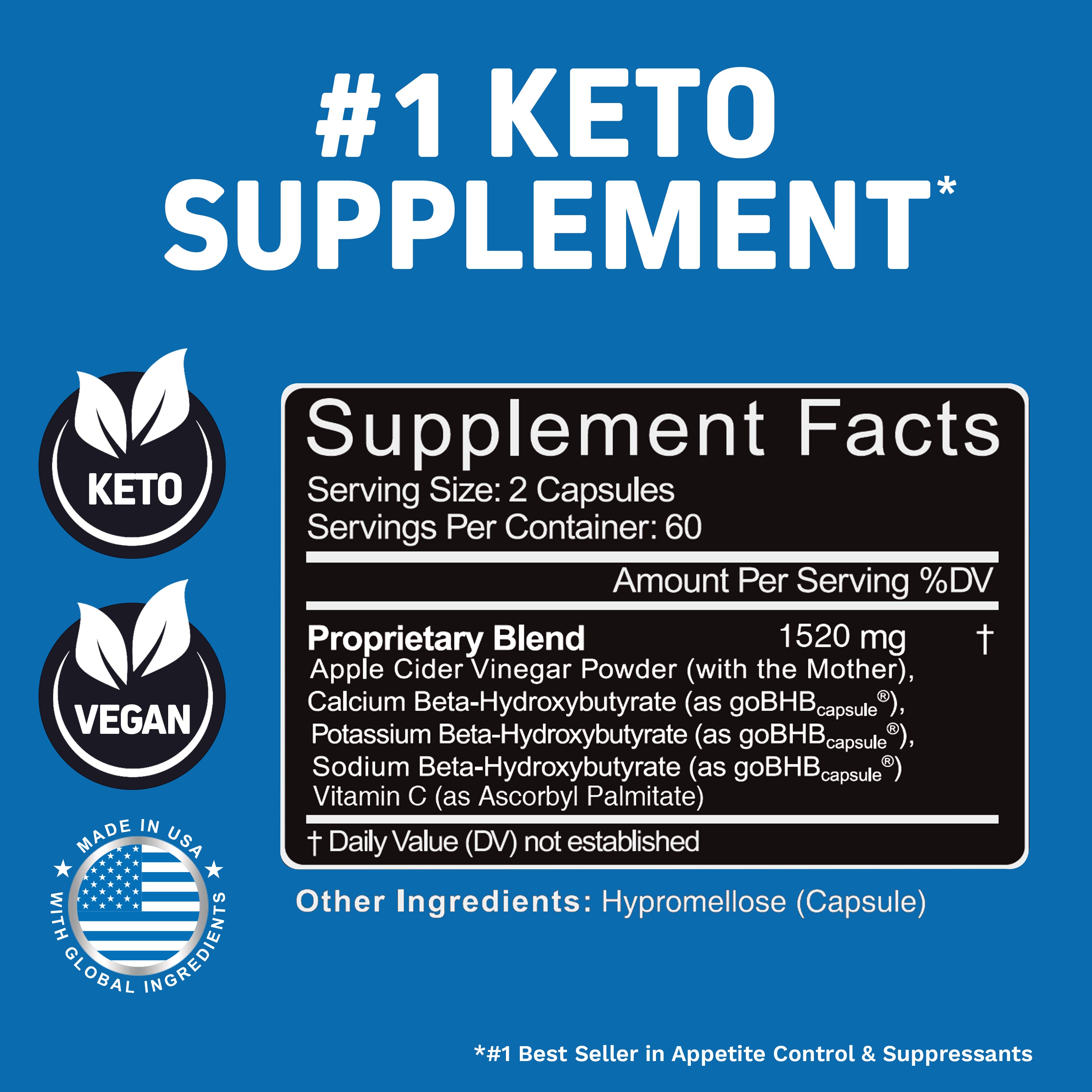 APPLE CIDER VINEGAR + KETO Herbtonics ACV Keto